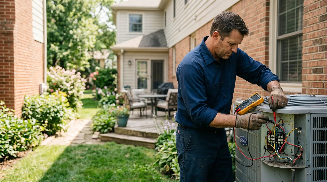 HVAC technician working near Puyallup, WA